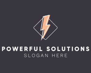 Energy Lightning Electricity logo design