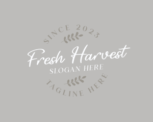 Cursive Wheat Bakery logo design