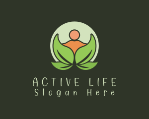 Organic Human Leaf logo design