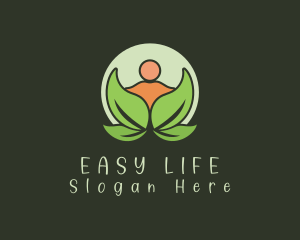 Organic Human Leaf logo design