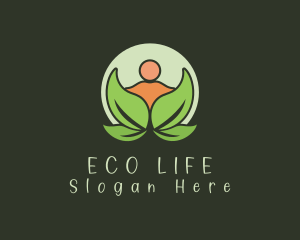 Organic Human Leaf logo design