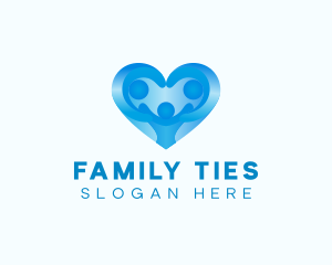 Heart Parenting Family logo design