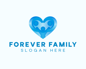 Heart Parenting Family logo design