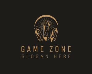 Gold Crystal Gemstone logo