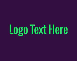 Green Stencil Wordmark Logo