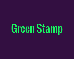 Green Stencil Wordmark logo design