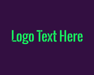 Font - Green Stencil Wordmark logo design