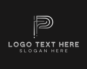 Industrial Business Letter P logo