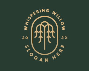 Gold Willow Tree  logo design