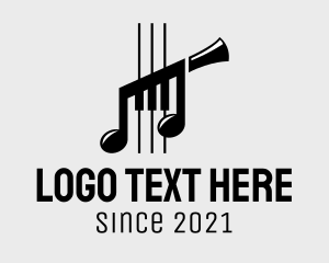 Composition - Musical Instrument Notes logo design