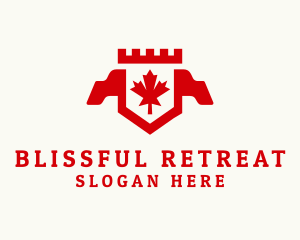 Canadian Maple Crest Banner logo