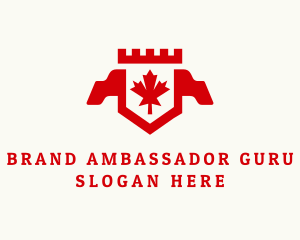 Canadian Maple Crest Banner logo design