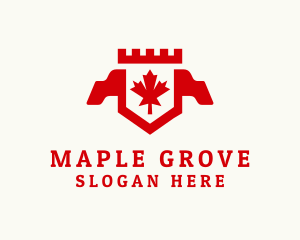 Canadian Maple Crest Banner logo