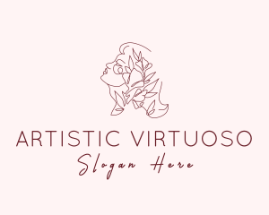 Elegant Feminine Flower logo design