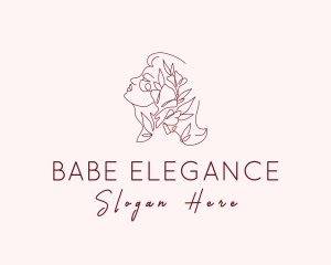 Elegant Feminine Flower logo design