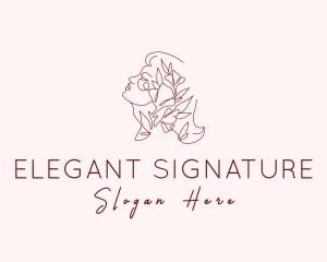 Elegant Feminine Flower logo design