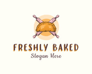 Rolling Pin Empanada Baking logo design