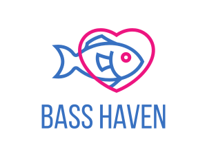 Seafood Fish Heart logo