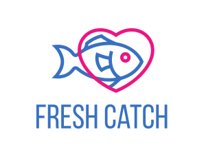 Seafood Fish Heart logo