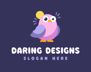 Cute Playful Dove logo