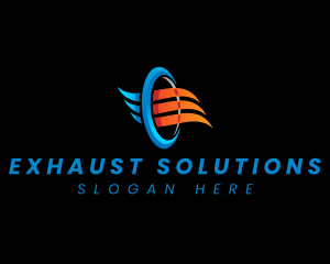 Wind Exhaust Ventilation logo design