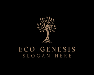 Eco Beauty Woman logo design