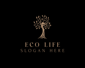 Eco Beauty Woman logo design