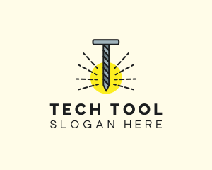 Letter T Tool Nail logo design