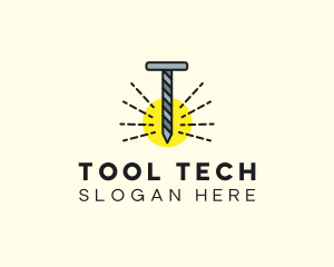 Letter T Tool Nail logo design