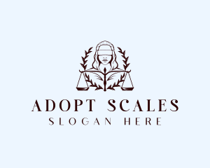 Justice Scale Lady logo design