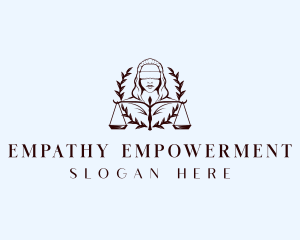 Justice Scale Lady logo design