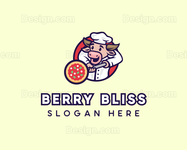 Cow Pizza Chef Logo