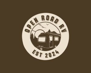 Caravan Travel Camping logo design