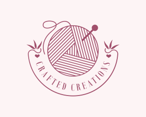 Crochet Yarn Needlework logo design