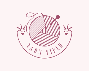 Crochet Yarn Needlework logo design