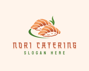 Salmon Rice Sushi logo design