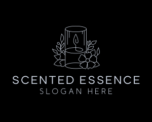 Floral Scented Candle Spa logo design