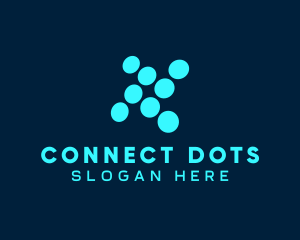 Modern Technological Dots logo