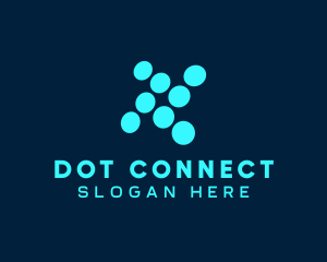 Modern Technological Dots logo design