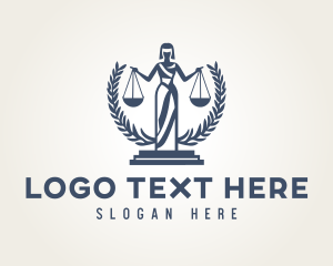 Abstract Legal Justice Statue logo