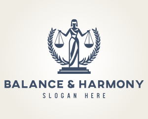 Abstract Legal Justice Statue logo design