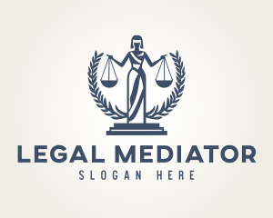 Abstract Legal Justice Statue logo design