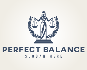 Abstract Legal Justice Statue logo design