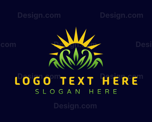 Lawn Grass Landscaping Logo