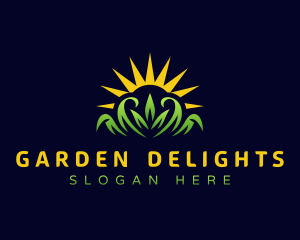 Lawn Grass Landscaping logo design