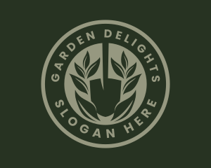 Garden Plant Shovel logo design