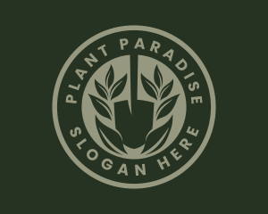 Garden Plant Shovel logo design