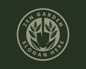 Garden Plant Shovel logo design