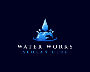 Natural Clean Water logo design