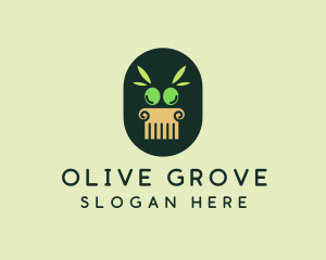 Greek Green Olives logo design